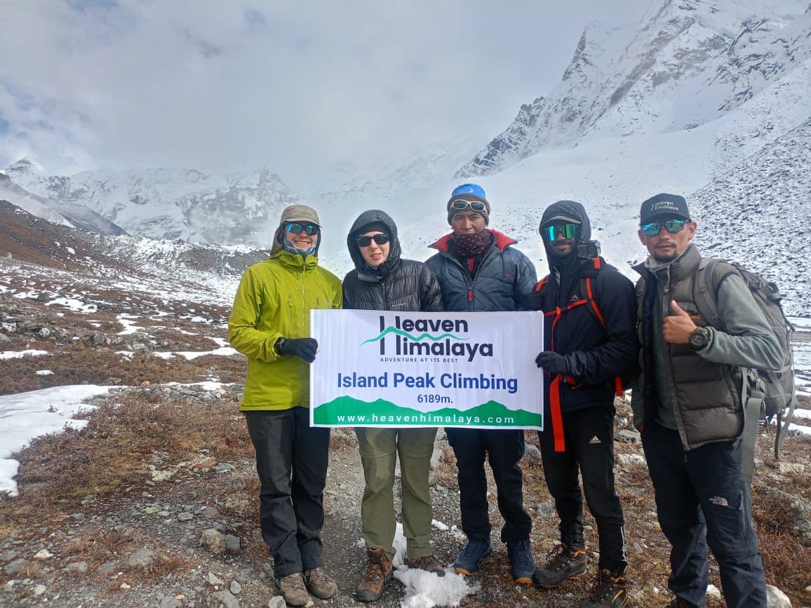 Trekker on Isalnd Peak