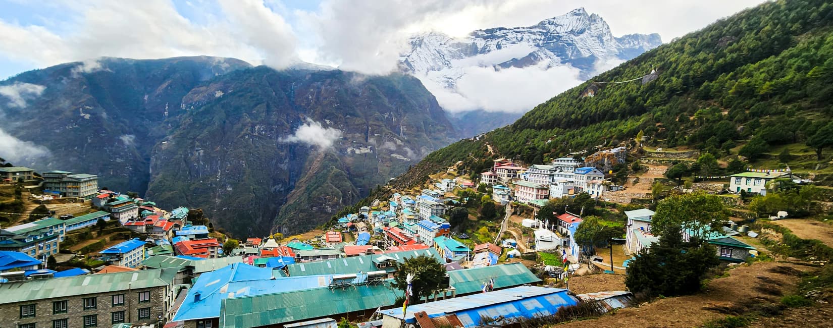 Namche Bazaar wide view