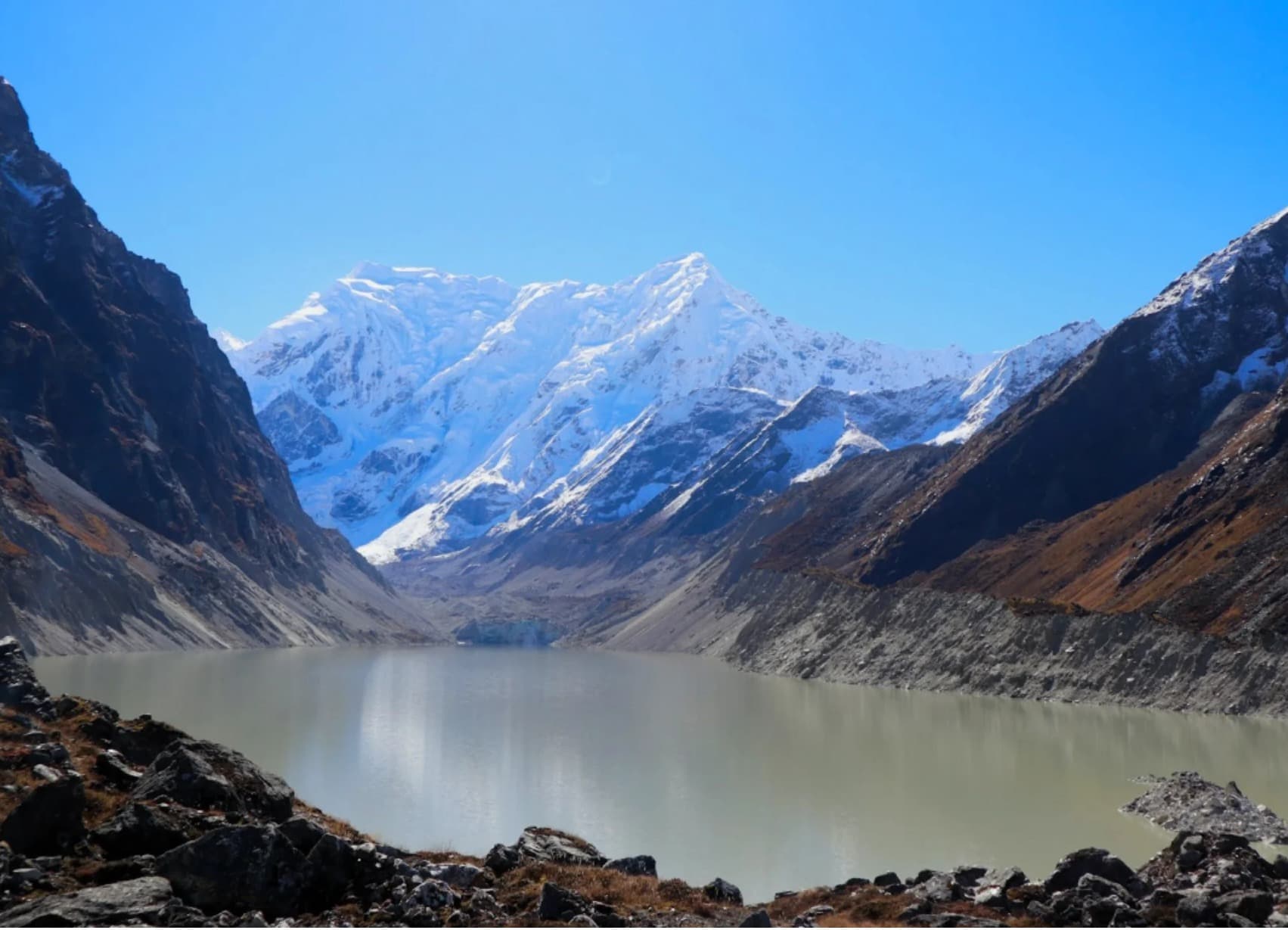 Tsho Rolpa Lake in Rolwaling Valley