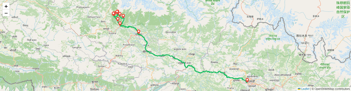 Mulde View  peak trek Map