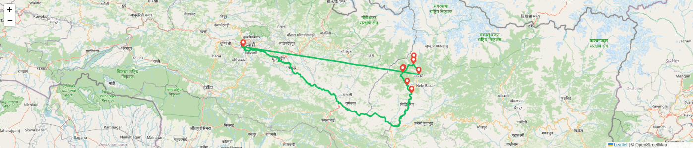 Pikey Peak Trek Map