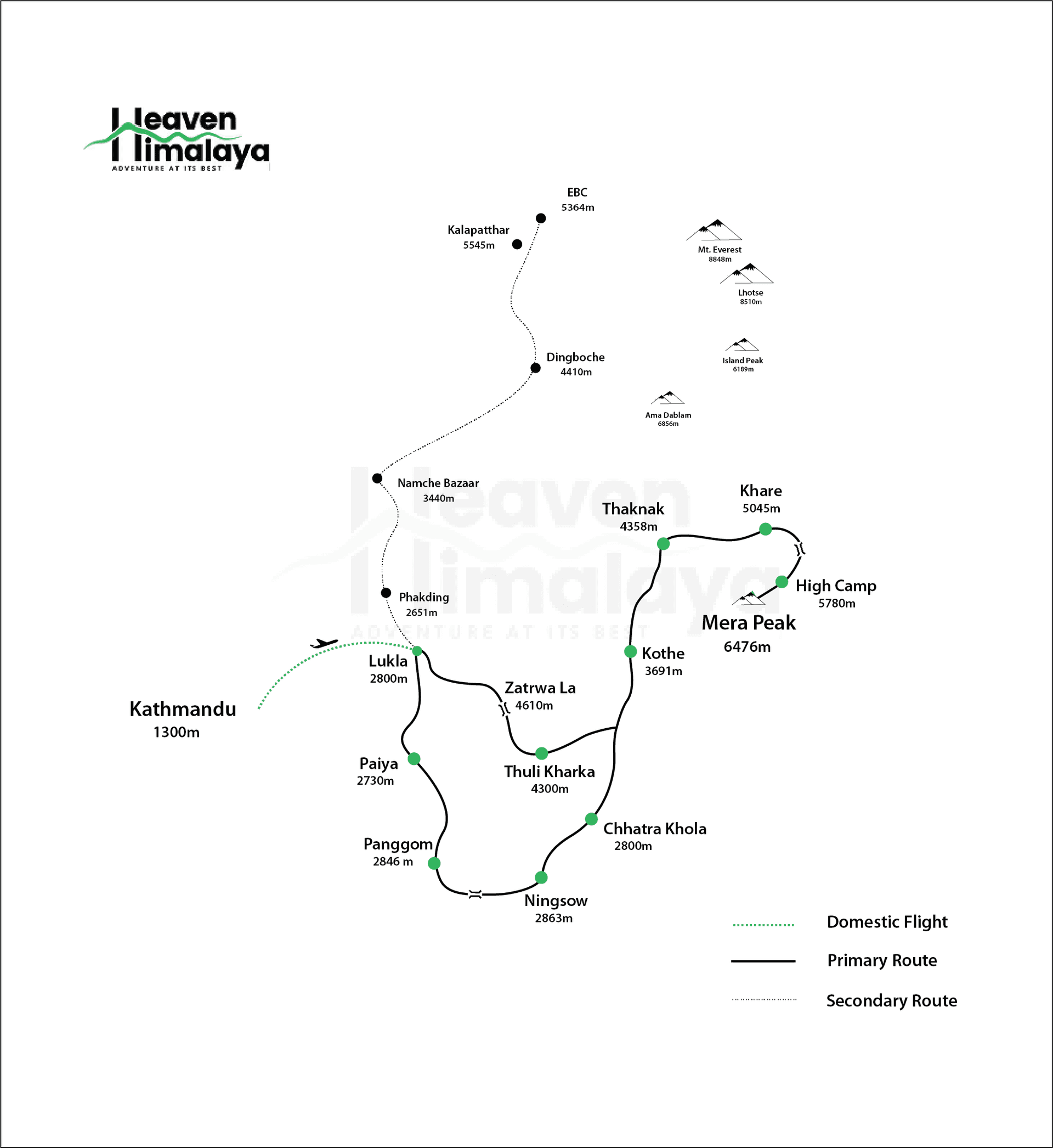 Mera Peak Climbing Map