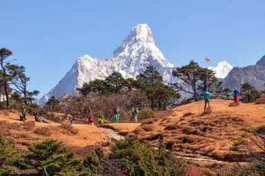 View From Shyangboche Hill Above