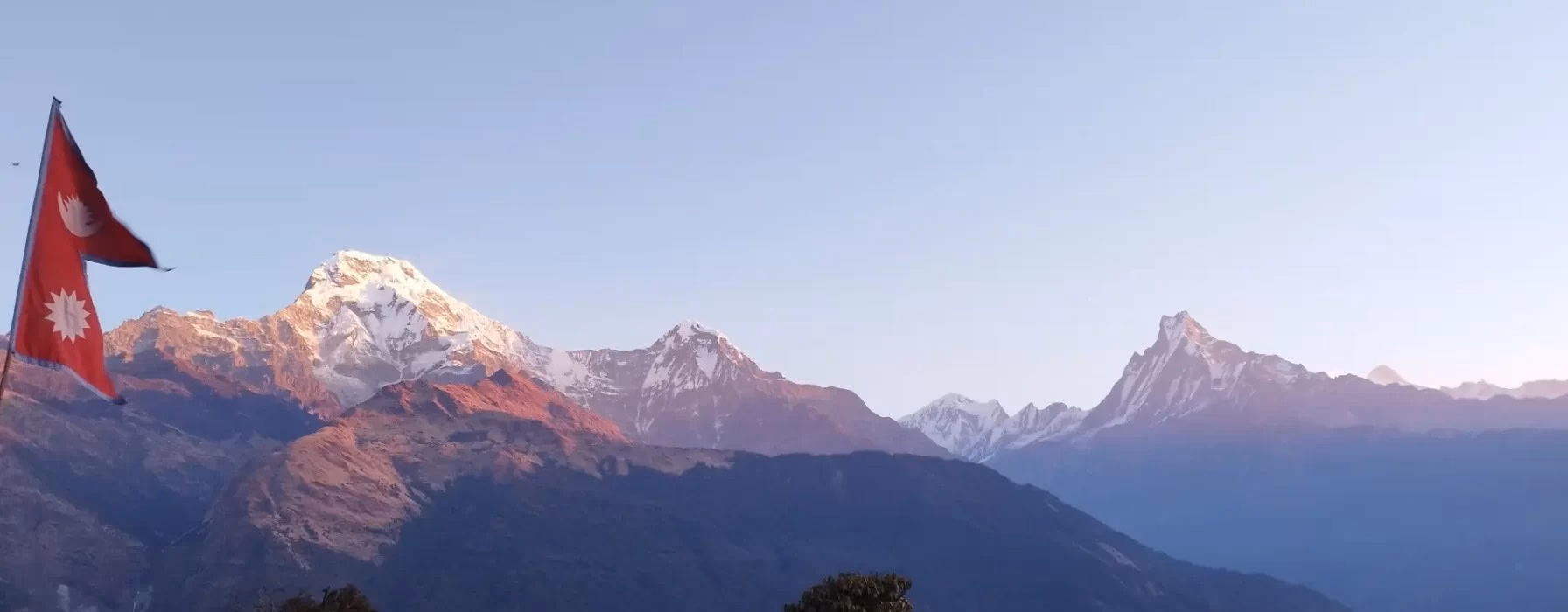 view of Annapurna South and Hiunchuli