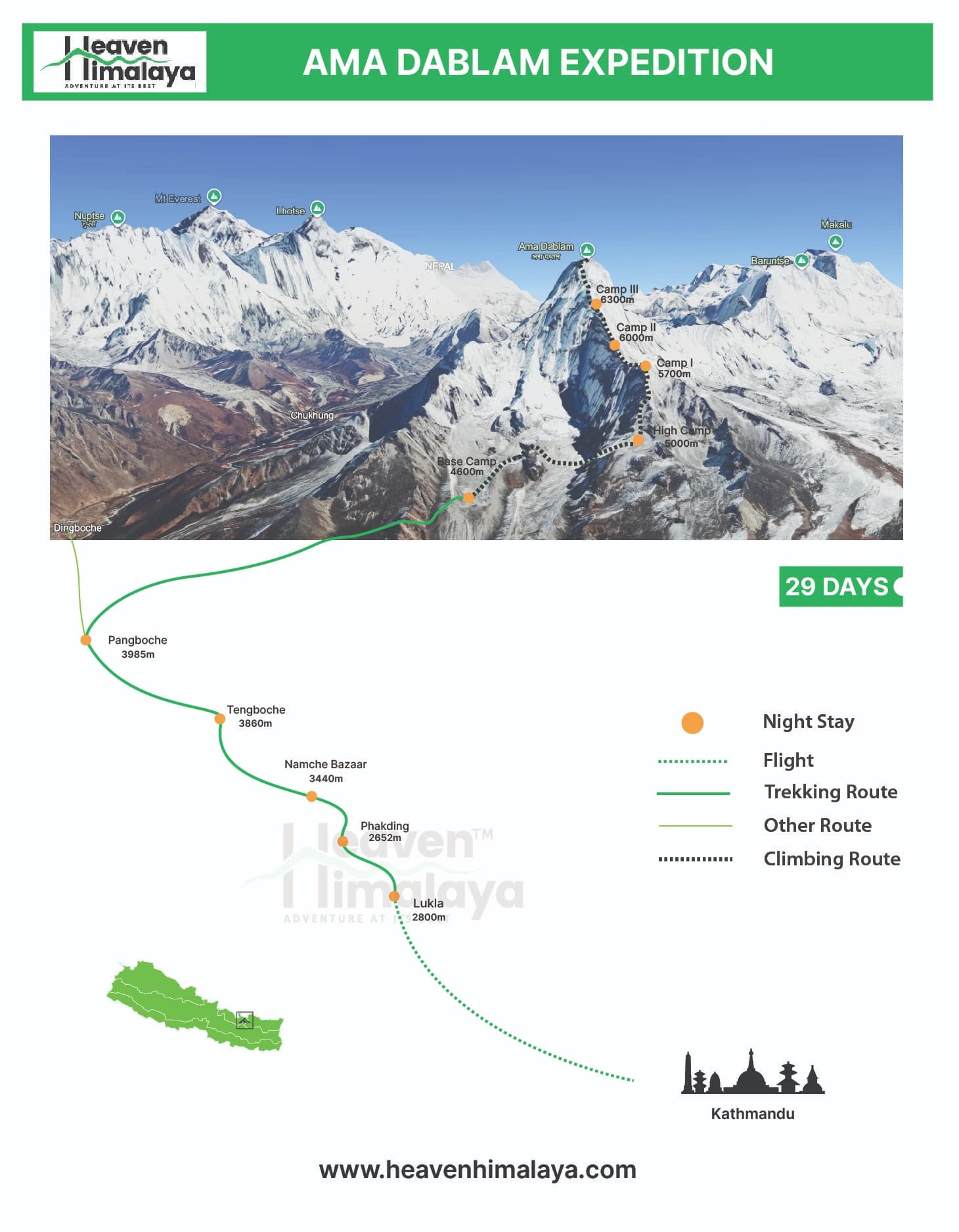Amadablam Expedition Map