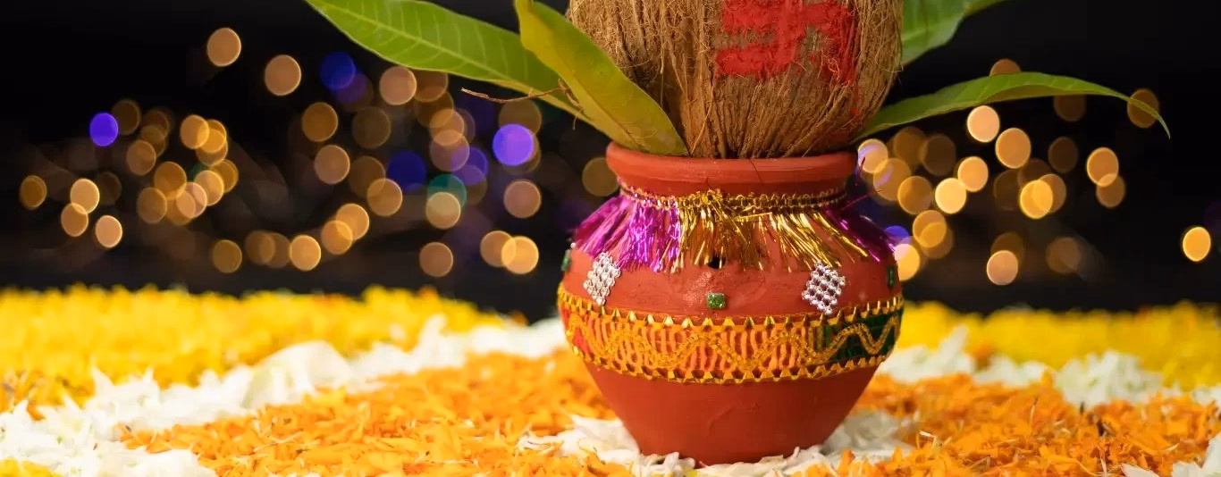 celebrating festival with decorations
