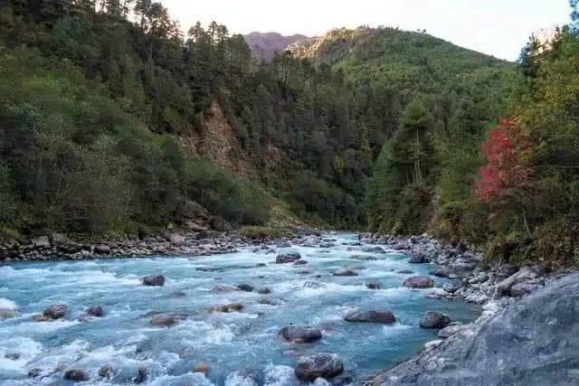 Dudhkoshi river in Phakding, Nepal