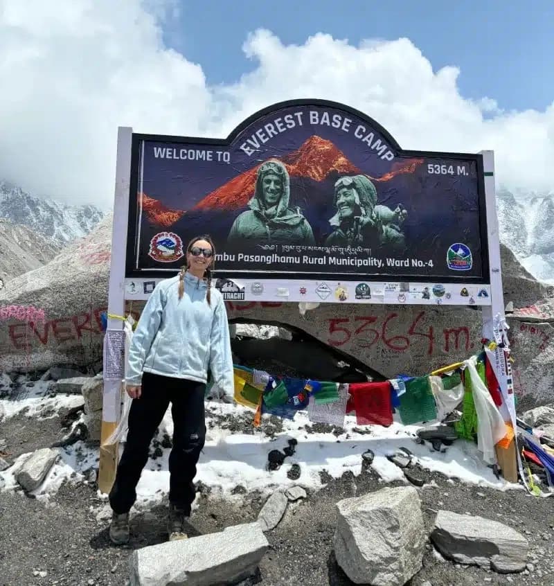Trekker at Everest Base Camp