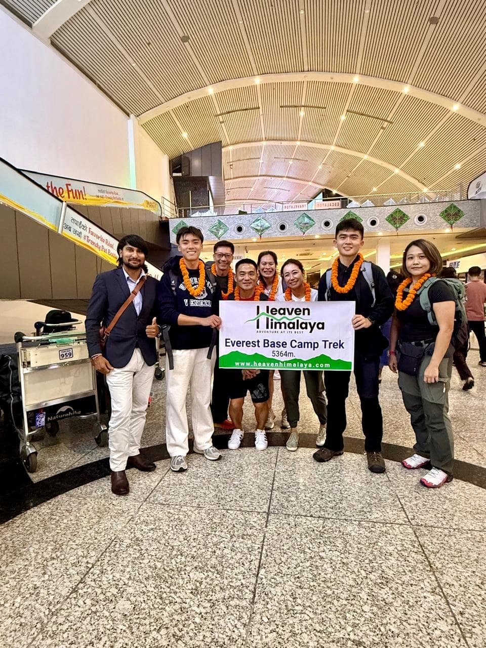 Arrival in Kathmandu, Nepal, at Tribhuvan International Airport