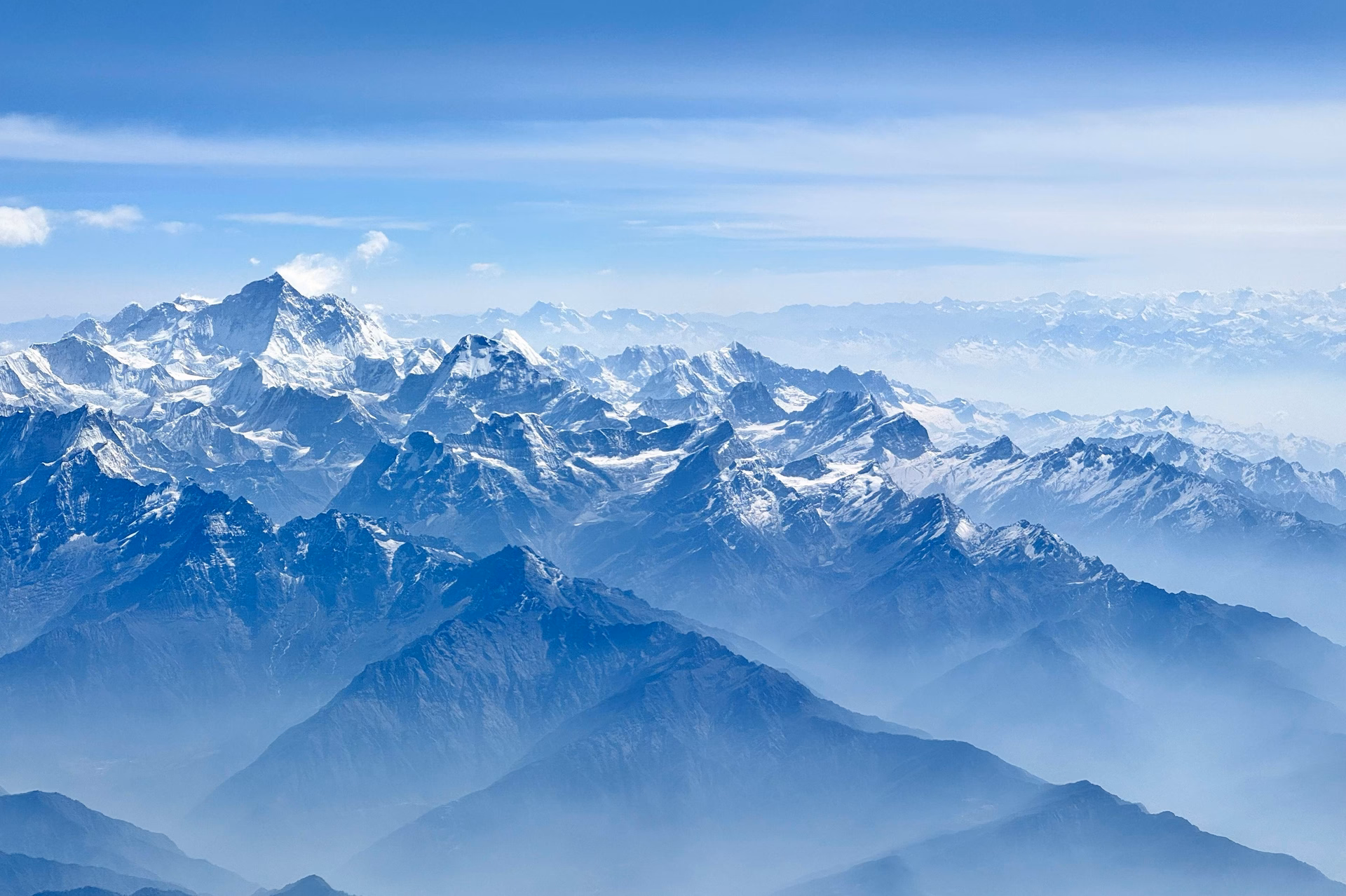 Himalayas Range Aerial view