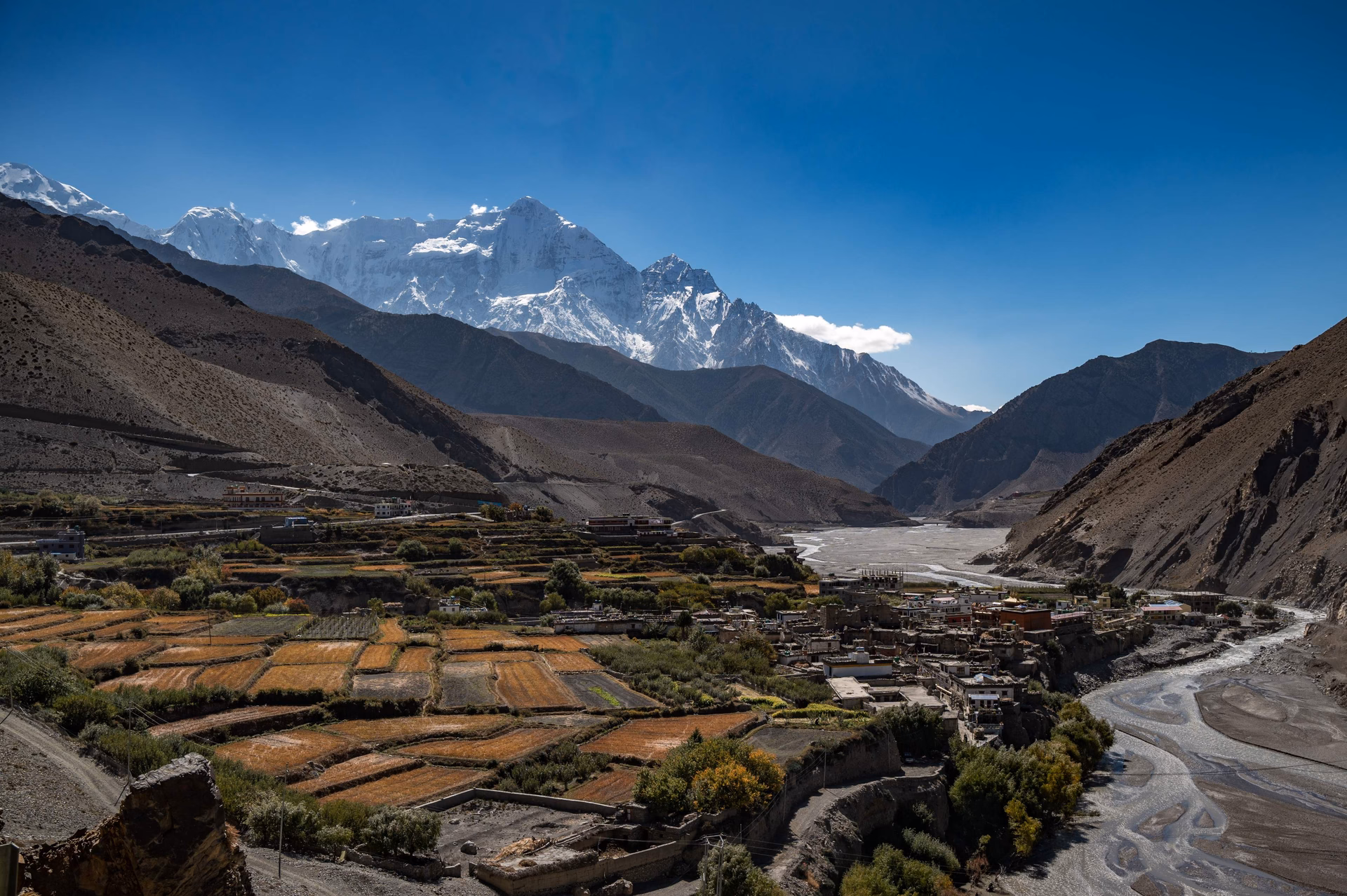 Kagbeni Village at the bank of Kaligandaki River