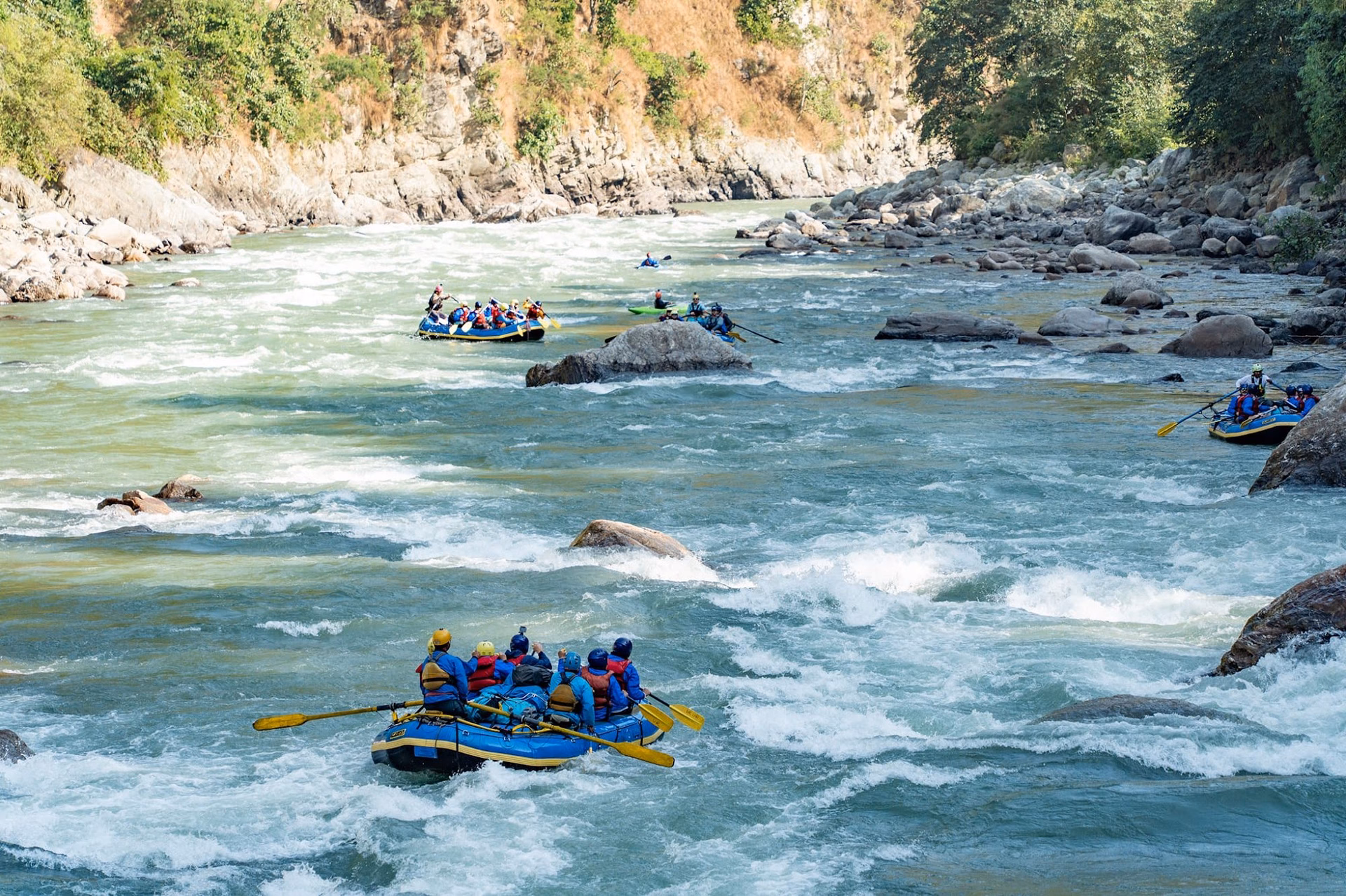 Rafting in Trishuli river