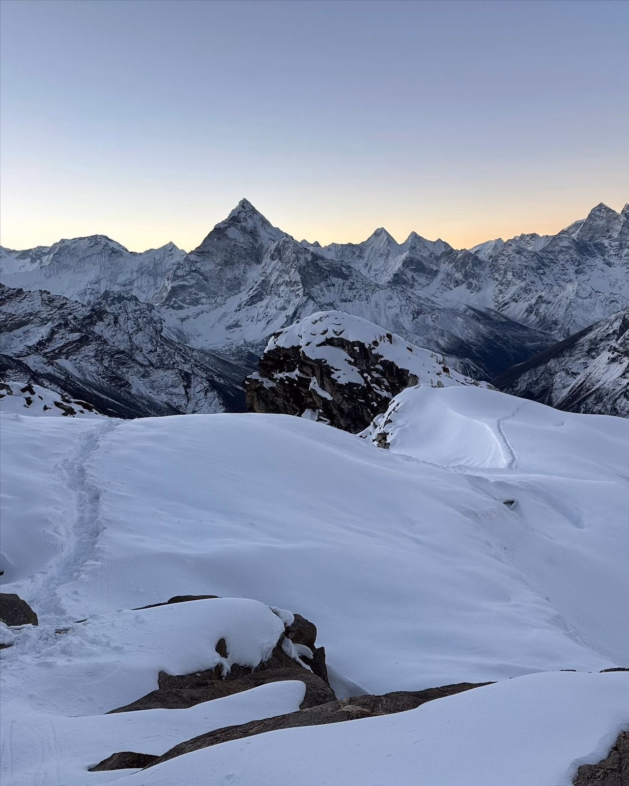 Trek to Chhukung (4700m/15416 ft.) Duration: 2 hours. As well as climbing Chhukung Ri (5540m/18171ft).