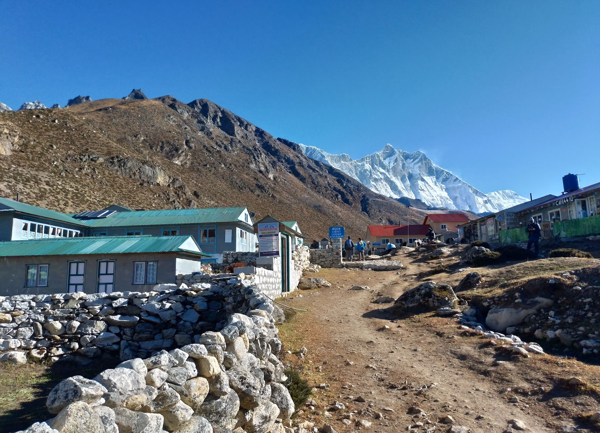 Stone Paved walls and Houses in Dingboche