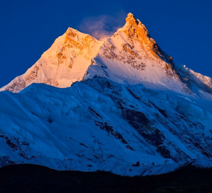 Rural village Stupa in the lap of Manaslu Himal