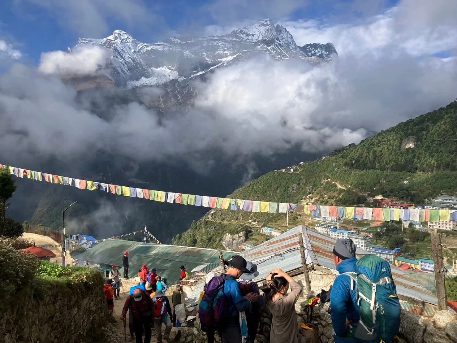 Travellers at Namche