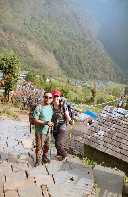 Trek to Chhomrong (2,170m/7,119ft) 5 to 6 hour trek