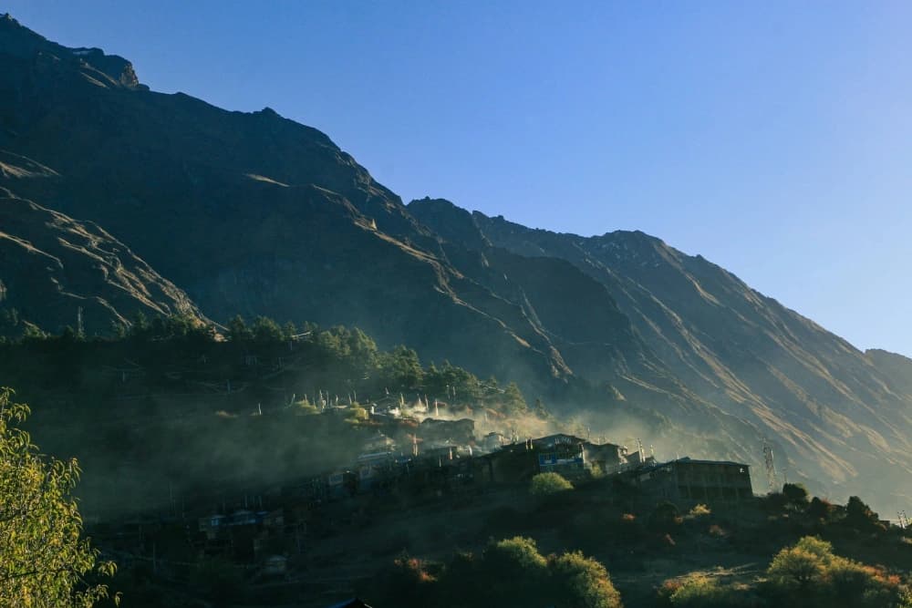 Upper Pisang Village in Annapurna Circuit