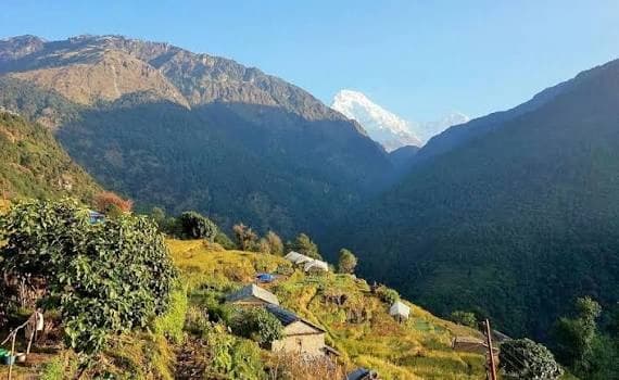 Drive to Nayapul and Trek to Tikhedhunga (1,540m/5,050ft) (9.2 kilometers / 5.7 miles) - 4 hours trek