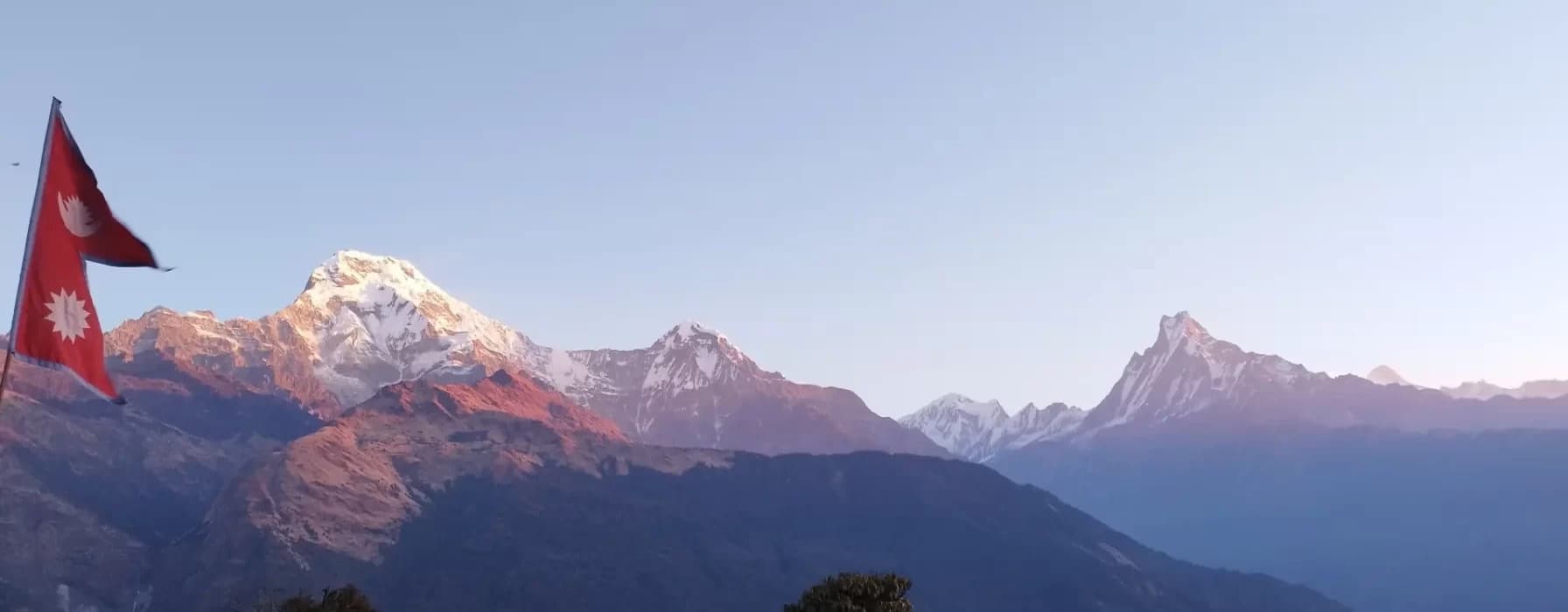 view of Annapurna South and Hiunchuli