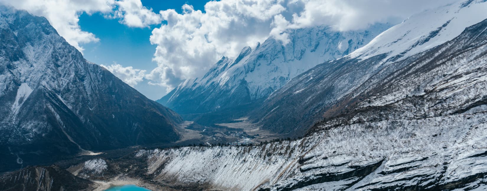 View From Birendra Tal along Manaslu Circuit Trek