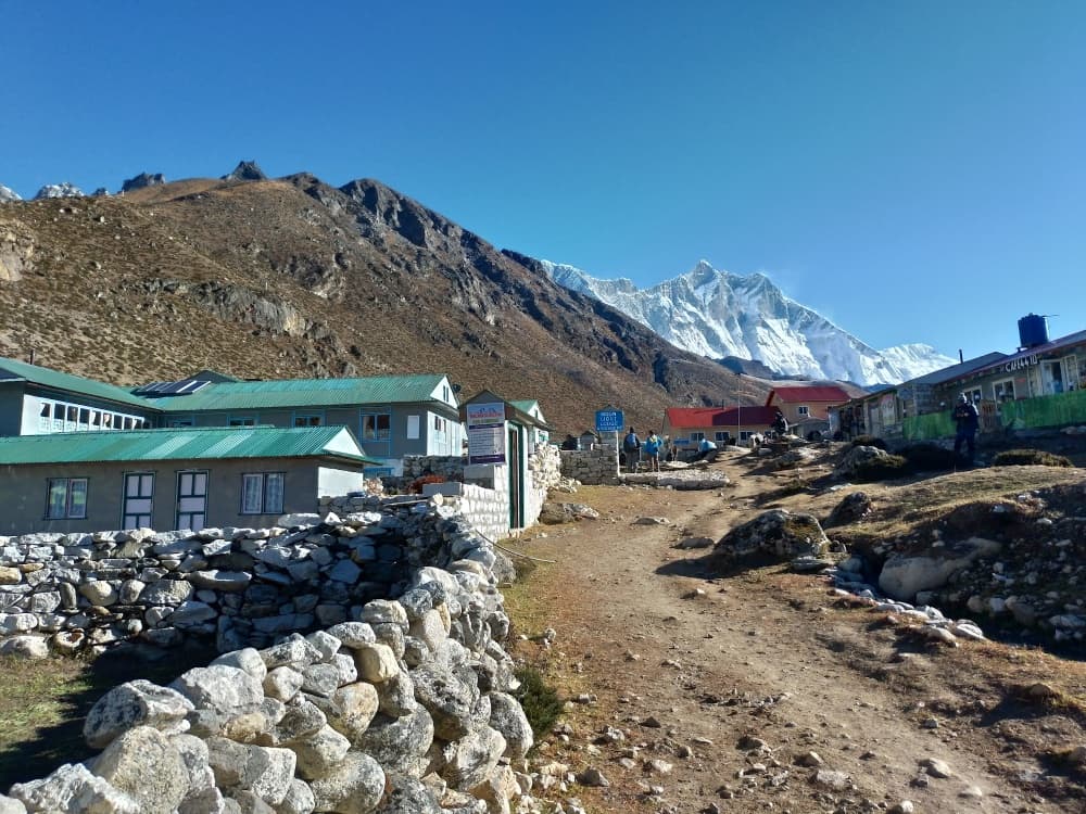Stone Paved walls and Houses in Dingboche