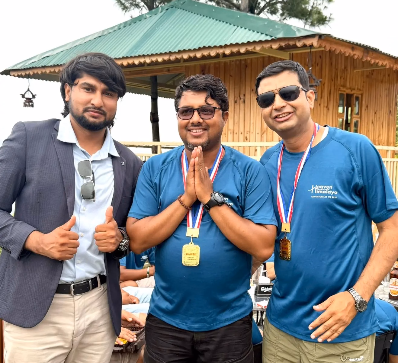 Heaven himalaya MD with guide Dipak receving accolades