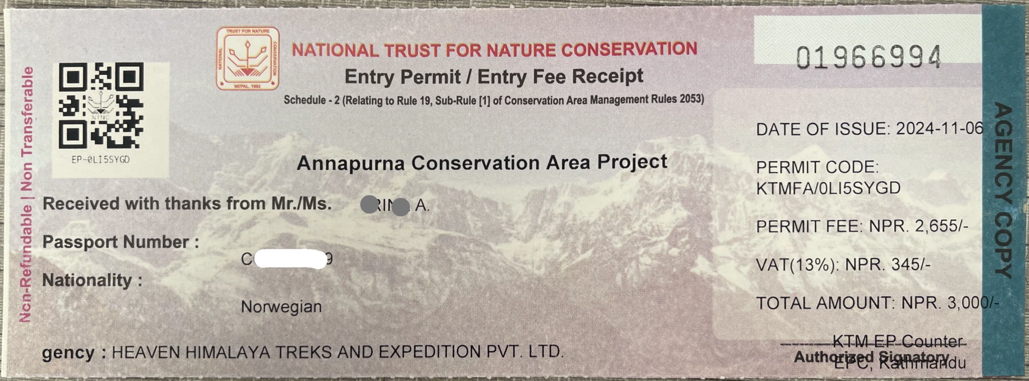 ACAP permit