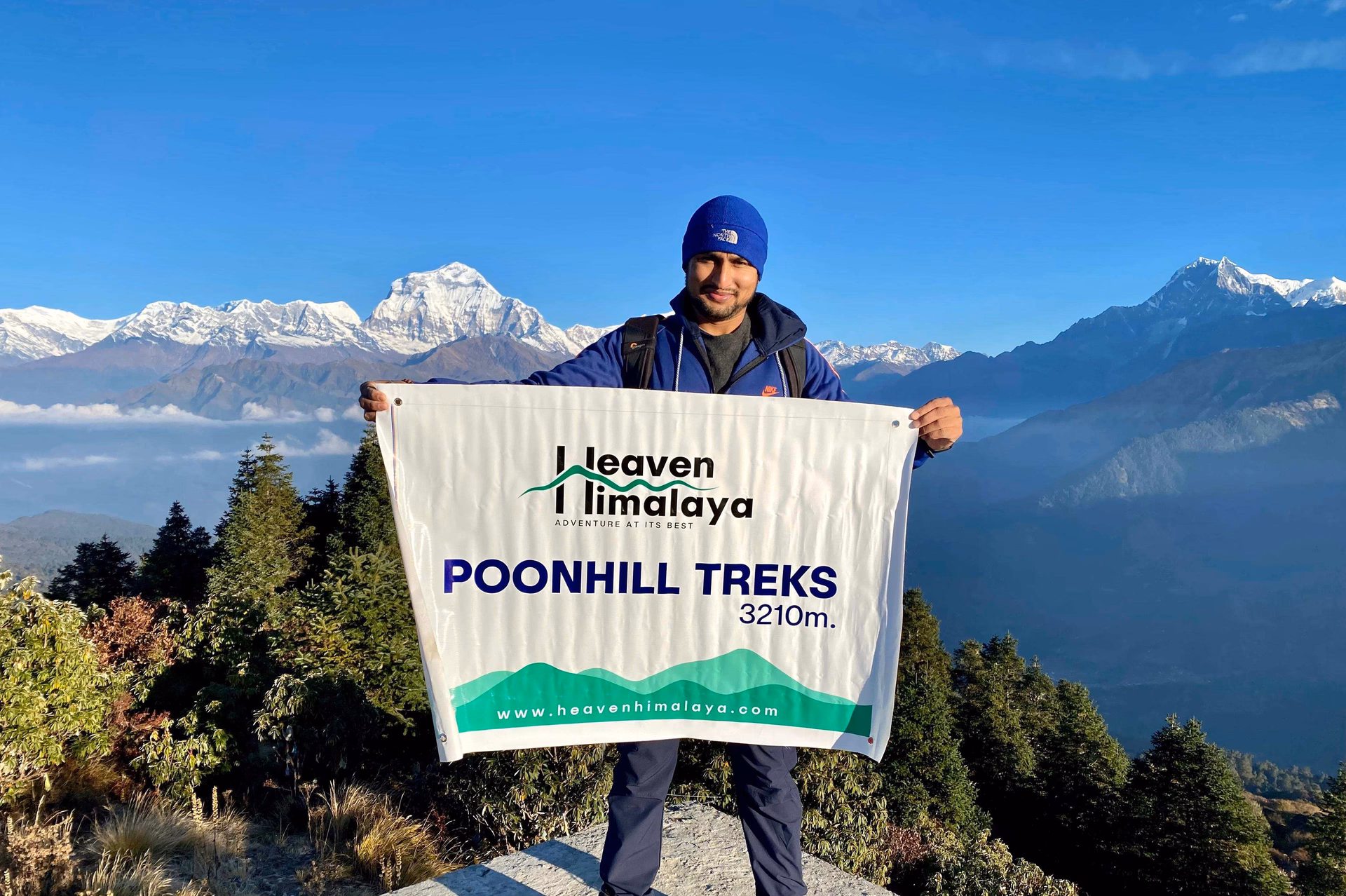 Enjoying the view in Poonhill view station