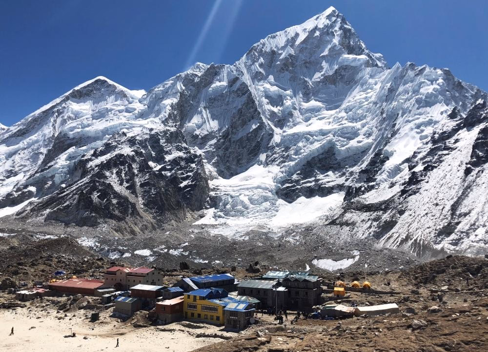 Gorakshep with Nuptse in the background