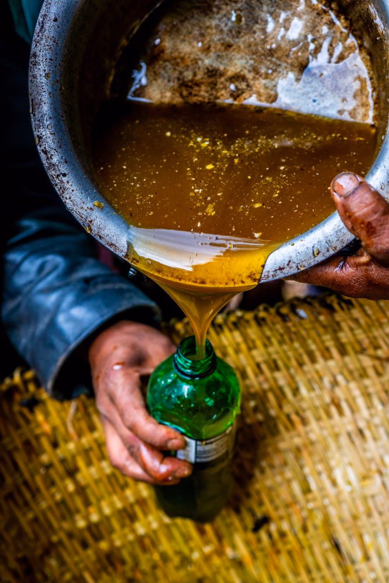 Pouring down Mad Honey
