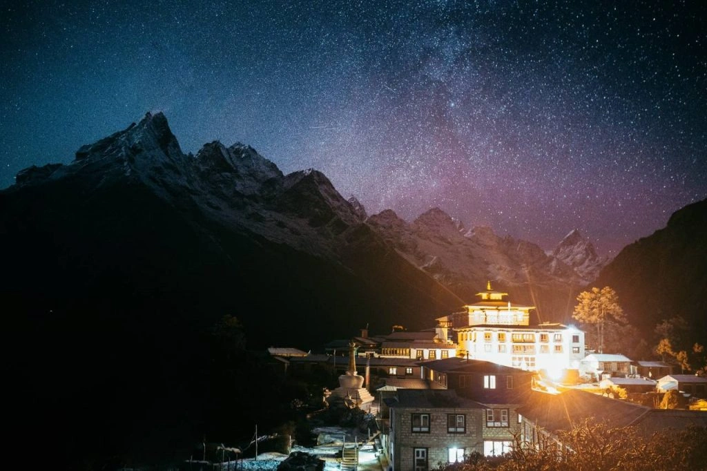 Tengboche at the backdrop of Amadablam during night