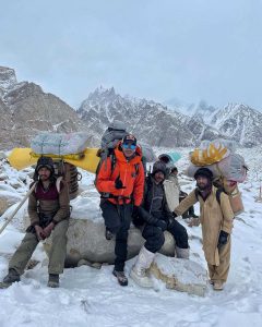 Nims dai on winter climb of K2