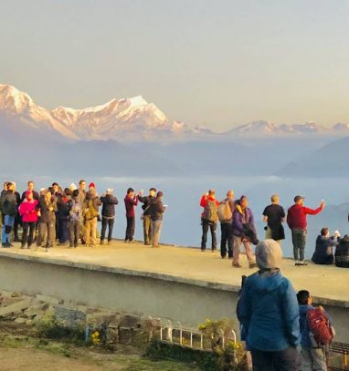 view from poonhill during Annapurna Panorama Trek