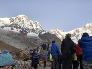 trekkers in the Annapurna base camp