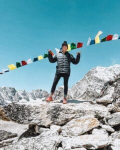 Lucy Westlake at Everest Base Camp 