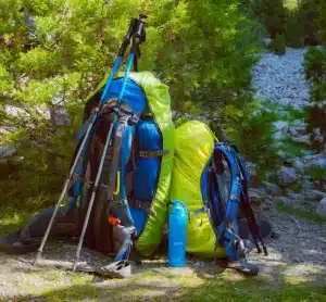 two female equipment packing day bags for Everest Base Camp Trek