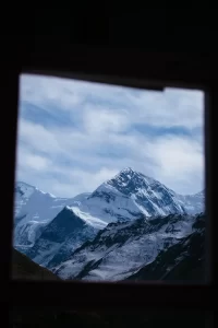 View from teahouse room in Manaslu Circuit